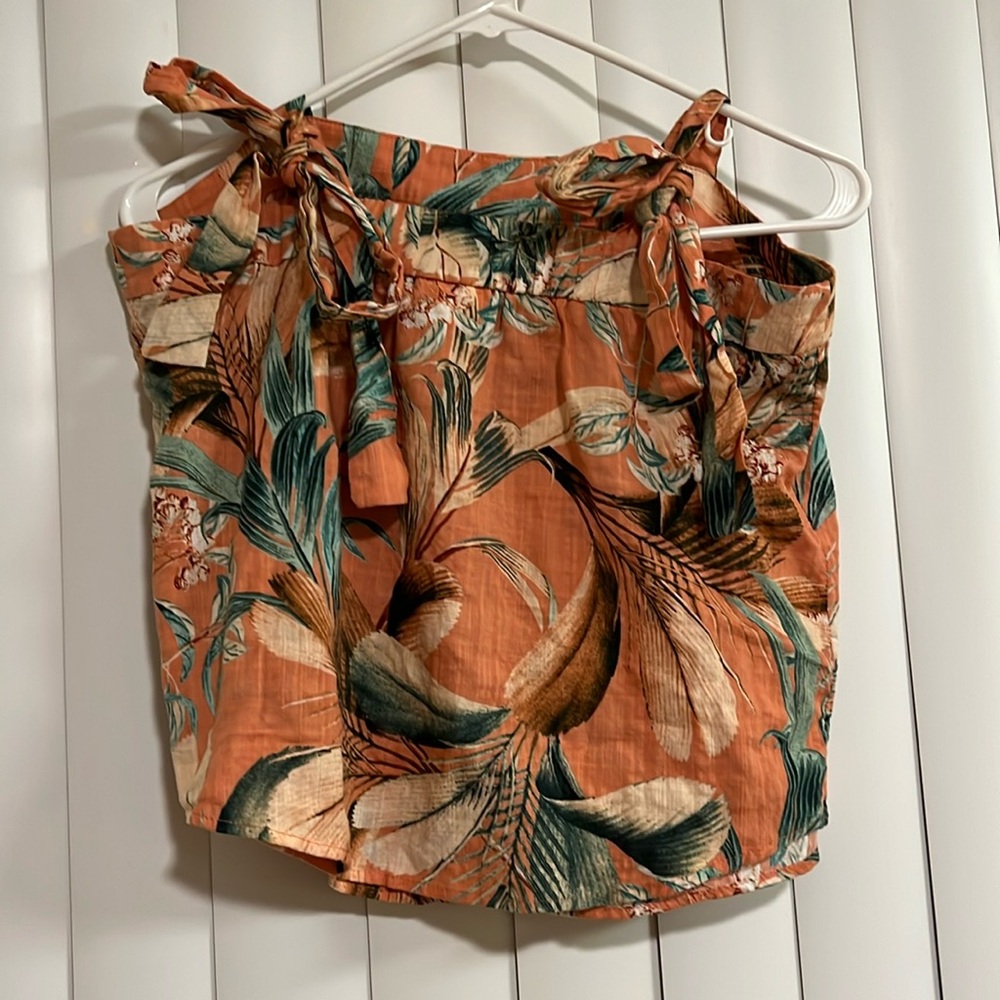 Floral Top Salmon Color Medium